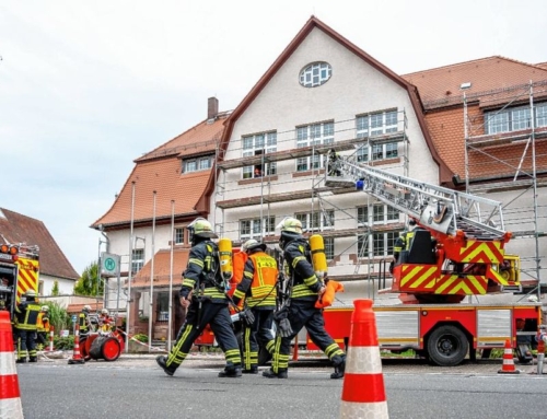 Die Drehleiter aus Heppenheim als Ersatz